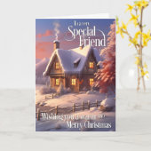 Voor sommige speciale vrienden Happy Christmas Kaart (Gele Bloem)