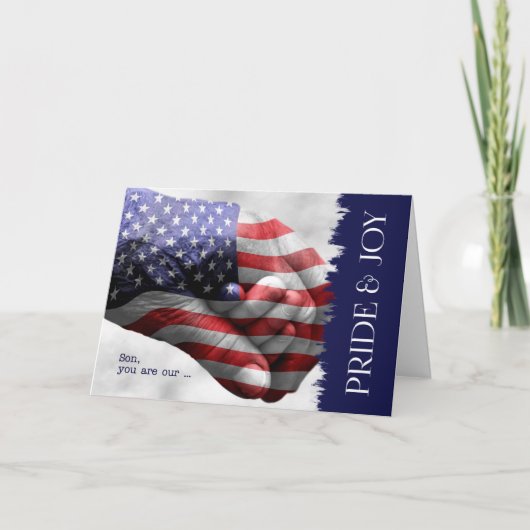 voor Son Birthday Militaire Pride en Joy Kaart (Voorkant)