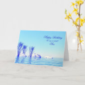 Voor Son, een vredige water verjaardagskaart Kaart (Gele Bloem)