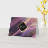 Voor Son op Vaderdag Abstract schilderen Kaart (Gele Bloem)