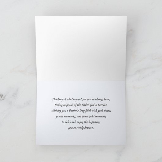 Voor Son op Vaderdag Leuke Beren Folk Art Kaart (Binnen)