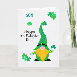 Voor Son St Patrick's Fun Leprechaun Kaart