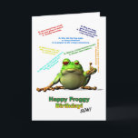 Voor Son Veel Froggy Jokes Verjaardag Kaart<br><div class="desc">Een gelukkige kikker die verjaardagsgrappen maakt</div>
