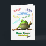 Voor Son Veel Froggy Jokes Verjaardag Kaart<br><div class="desc">Een gelukkige kikker die verjaardagsgrappen maakt</div>