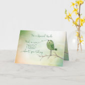 Voor Special oom Bird op Branch Kaart (Gele Bloem)