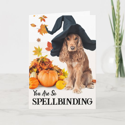 Voor Spellbinding Vriendin Halloween Dog in Pet Kaart (Voorkant)