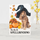 Voor Spellbinding Vriendin Halloween Dog in Pet Kaart (Gele Bloem)