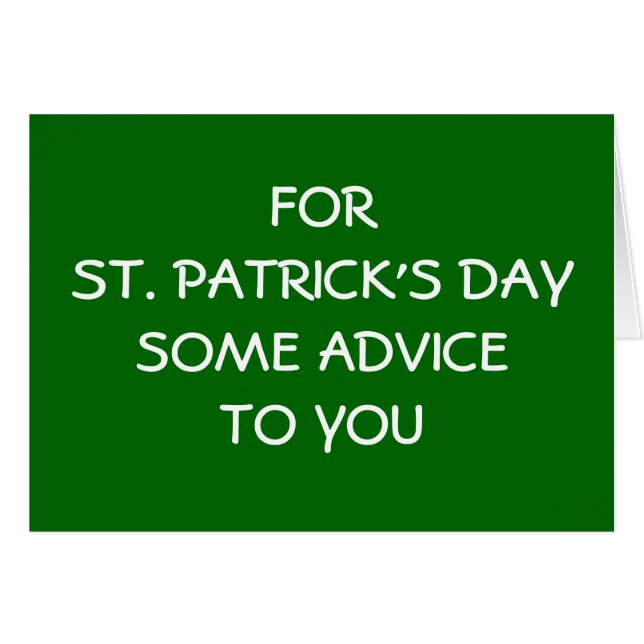 VOOR ST. PATRICK'S DAYSOME ADVIES AAN U (Voorkant Horizontaal)
