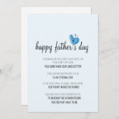 Voor stapvader eenvoudige blauwe vaderdag kaart (Voorkant / Achterkant)