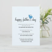 Voor stapvader eenvoudige blauwe vaderdag kaart (Staand voorkant)