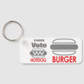 Voor stemmen die hotdog ondersteunen sleutelhanger (Achterkant)