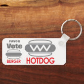 Voor stemmen die hotdog ondersteunen sleutelhanger (Voorkant)