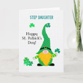 Voor Stepdochter St Patrick's Fun Leprechaun Kaart (Voorkant)