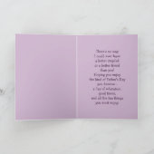 Voor Stepfather op Vaderdag. Cute Puppy Kaart (Binnen)