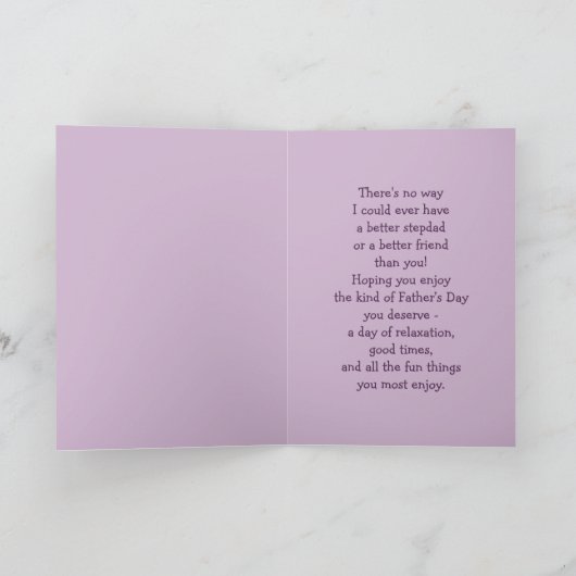 Voor Stepfather op Vaderdag. Cute Puppy Kaart (Binnen)