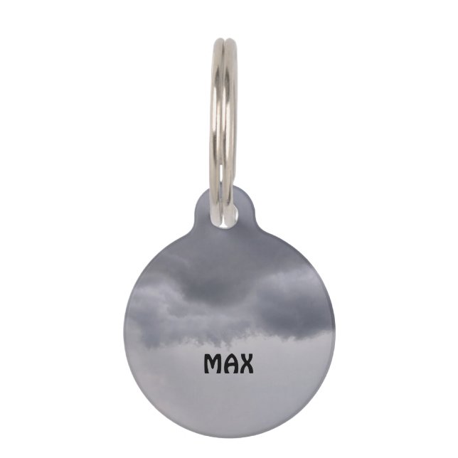 Voor storm Ronde Pet Tag Huisdierpenning (Voorkant)