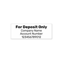 Voor Storting Alleen Bedrijfsnaam en Rekeningnumme Zelfinktende Stempel
