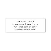 Voor storting slechts w/Date douane zelf-inkt zege Zelfinktende Stempel (Design)