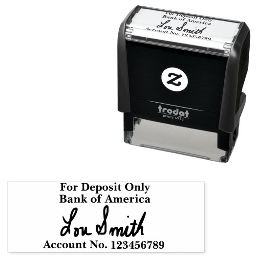 Voor storting slechts zelf inkt stempel met handte (In situ)