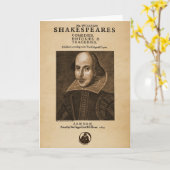 Voor Stuk aan het Eerste Folio van Shakespeare Kaart (Gele Bloem)
