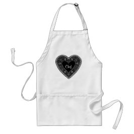 Voor Sweetheart Chefs Lace Heart Schort