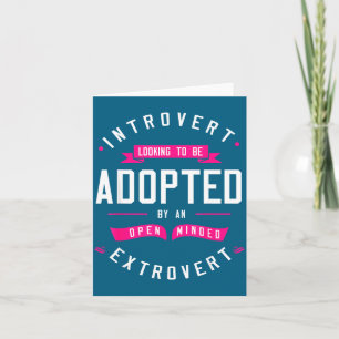 Voor T-shirt Introvert Kijkend Geadopteerde Introv Kaart