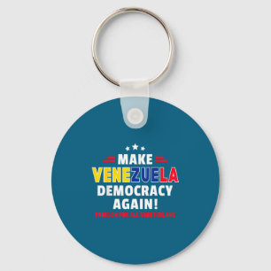 Voor T-shirt Venezuela Democratie Weer Vrijheid Al Sleutelhanger