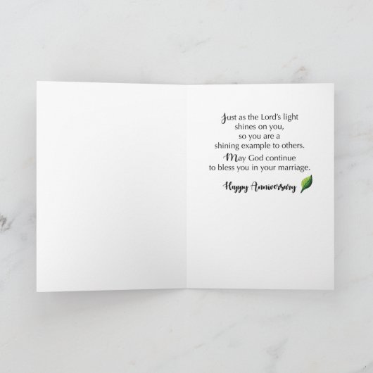 Voor tante en Oom Jubileum Blessings Kaart (Binnen)