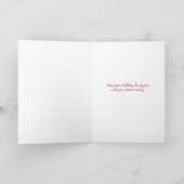 voor tante Kerstmis Cheer Red Snowflake Ornament Feestdagen Kaart (Binnen)