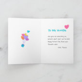 Voor tante Moederdag schattig Kat gepersonaliseerd Kaart (Binnen)