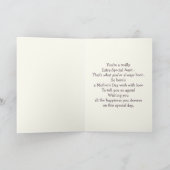 Voor tante op Moederdag. Bunny Kaart (Binnen)