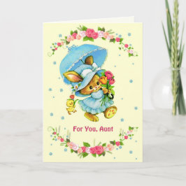 Voor tante op Moederdag. Bunny Kaart