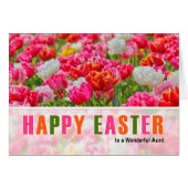 voor tante op paasroze Tulip Garden (Voorkant Horizontaal)