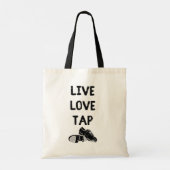 Voor Tap Dancers Live Love Tap Graphic Tote Bag (Achterkant)
