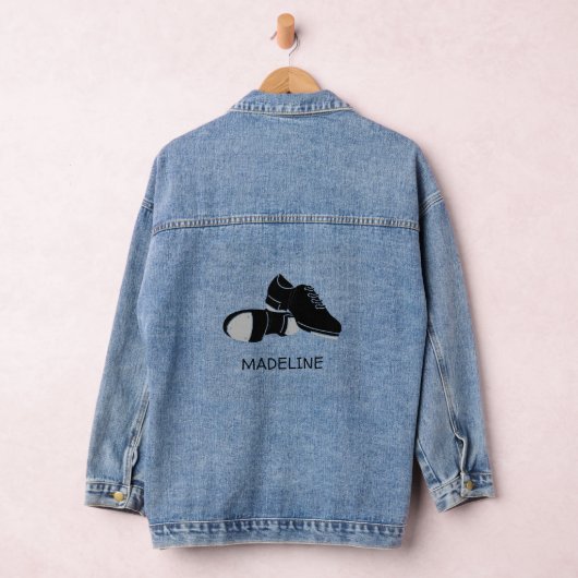 Voor Tap Dancers Tap Dance Shoes Personalized Denim Jacket (Hangar)