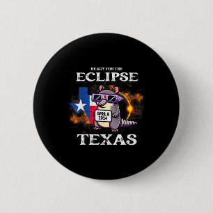 Voor Texas Zonsverduistering 8 april Ronde Button 5,7 Cm