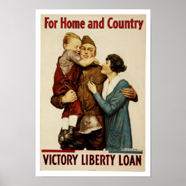 Voor thuisland en land poster