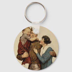 Voor thuisland en land sleutelhanger