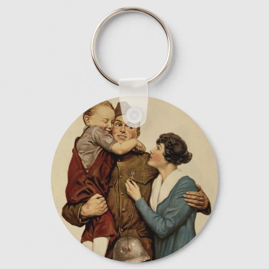 Voor thuisland en land sleutelhanger (Voorkant)