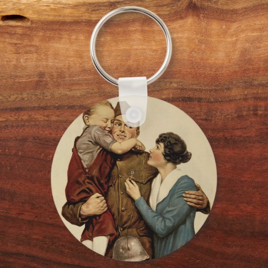 Voor thuisland en land sleutelhanger (Voorkant)