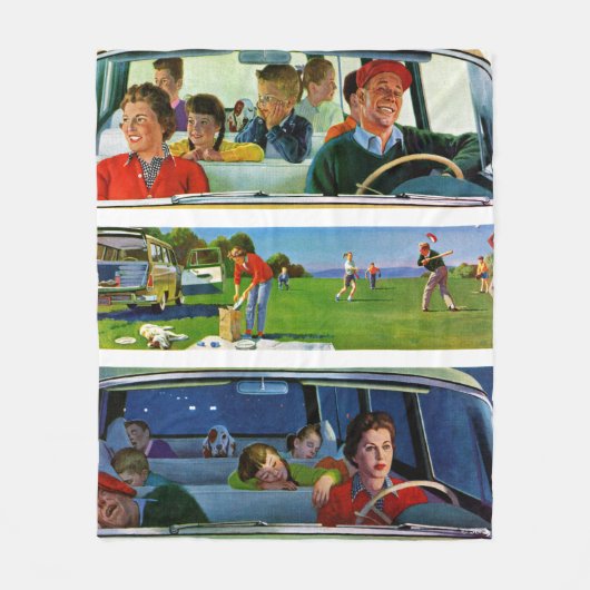 Voor, tijdens en na picknick fleece deken (Voorkant)