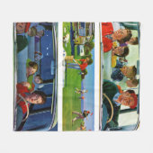 Voor, tijdens en na picknick fleece deken (Voorkant (Horizontaal))