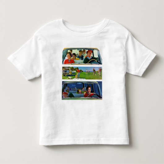 Voor, tijdens en na picknick kinder shirts (Voorkant)