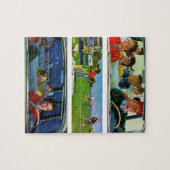 Voor, tijdens en na picknick legpuzzel (Horizontaal)