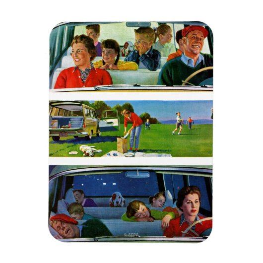 Voor, tijdens en na picknick magneet (Verticaal)