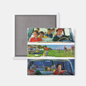 Voor, tijdens en na picknick magneet (Voorkant / Achterkant)