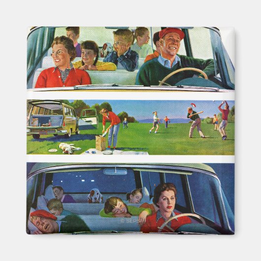 Voor, tijdens en na picknick magneet (Voorkant)