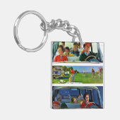 Voor, tijdens en na picknick sleutelhanger (Voorkant Links)