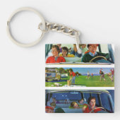 Voor, tijdens en na picknick sleutelhanger (Voorkant)