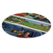 Voor, tijdens en na picknick snijplank (Hoek)